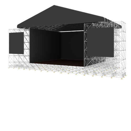A 3D representation of stages for events from Catari.