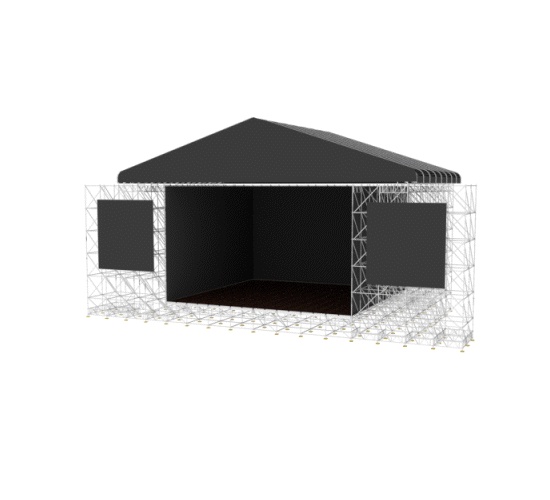 GIF of a 3D representation of stages for events from Catari.