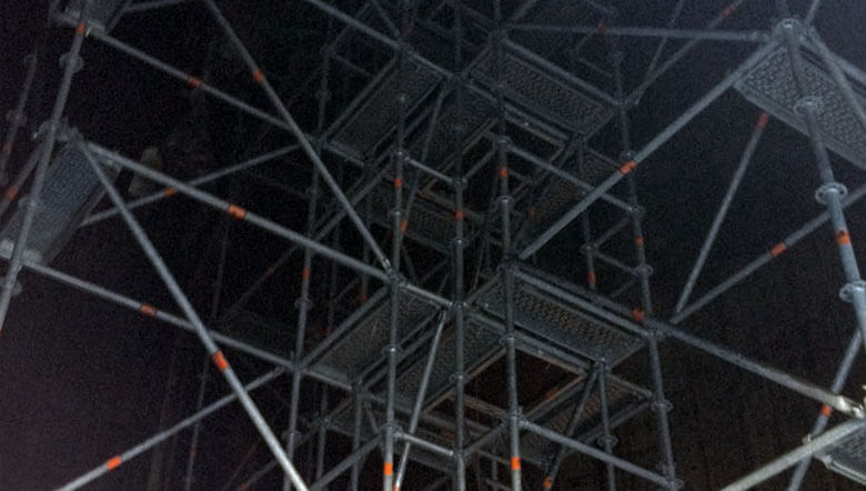 100 m high scaffold for power plant chimney