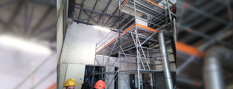 Industrial scaffold site