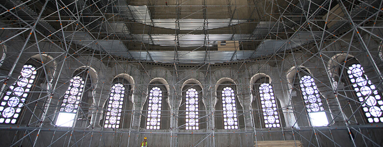 Construction works at The Holy Synod of the Serbian Orthodox Church, Belgrade